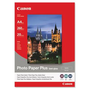 Canon SG-201 (A4) 260gsm Semi-Gloss Photo Paper Plus (20 Sheets)