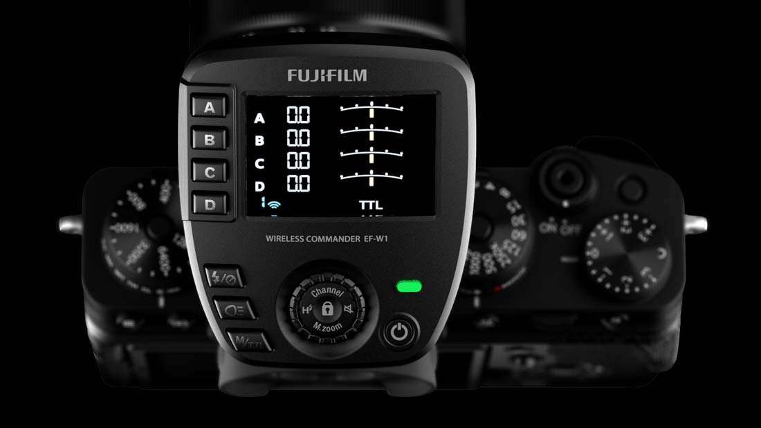 Fujifilm EF-W1 mounted on camera
