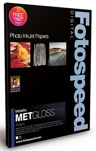 Fotospeed Metallic Gloss 275 Photo Quality Paper - A3 Plus - 25pk