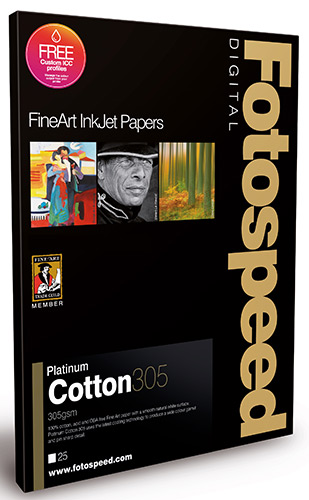 Fotospeed Platinum Cotton 305 Paper - A3 Plus - 25pk