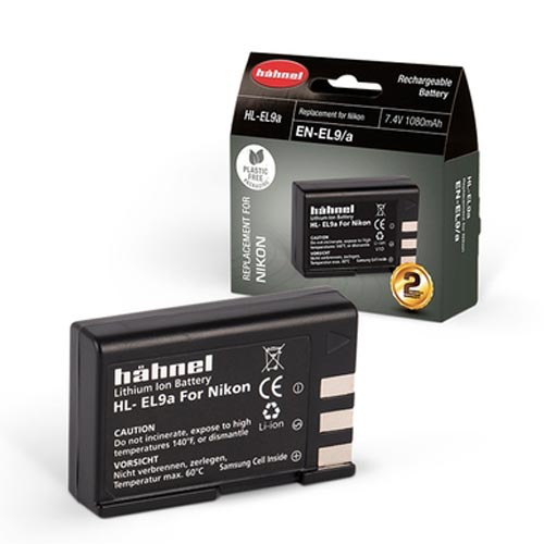 Hahnel HL-EL9a Battery - For Nikon