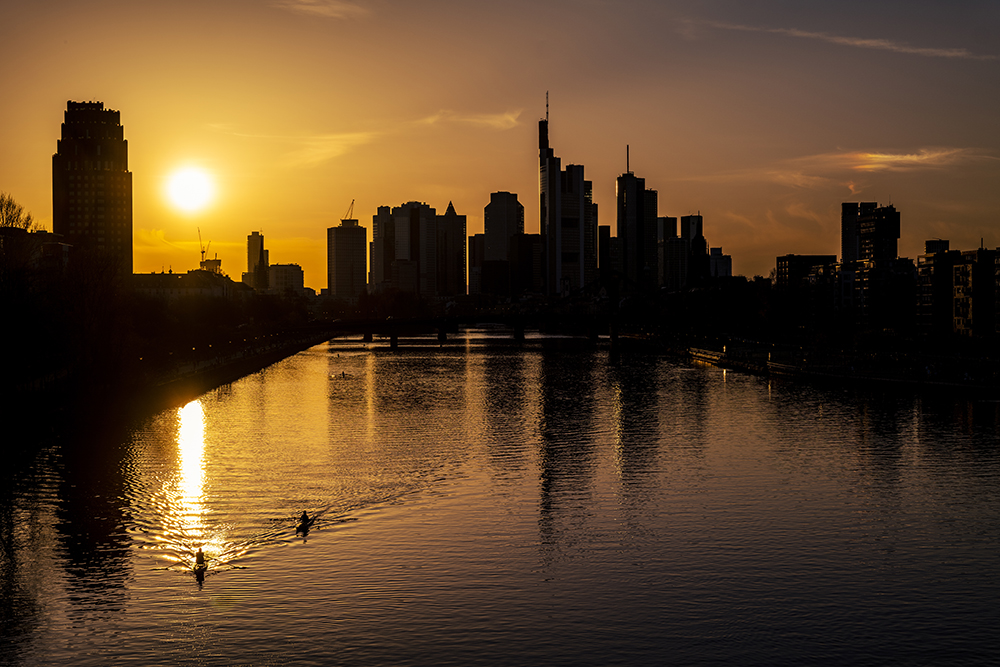 cityscape at sunset 