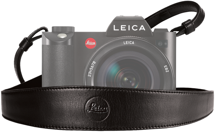 Leica Leather Strap with Shoulder Section - Black