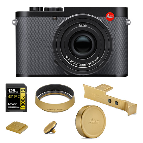 Leica Q3 43 Digital Camera - Black & Brass Edition