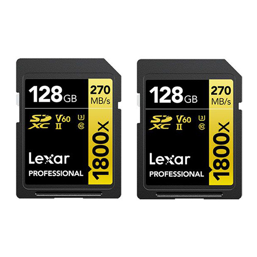 Lexar SD Pro Gold Series UHS-II 128GB V60 - TWIN PACK