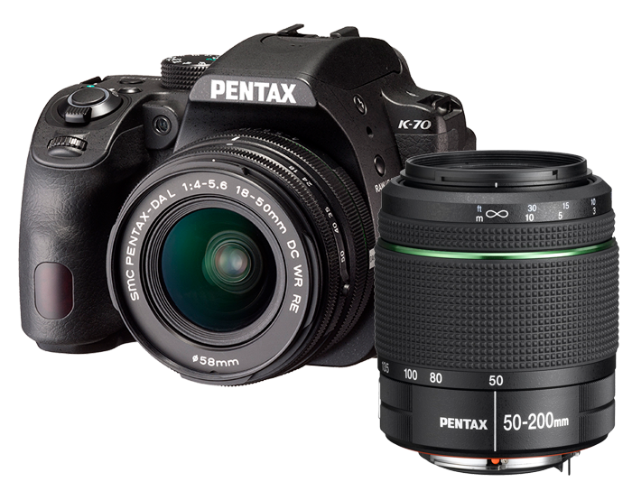 Pentax K-70 with 18-50mm WR and 50-200mm WR Lens Kit