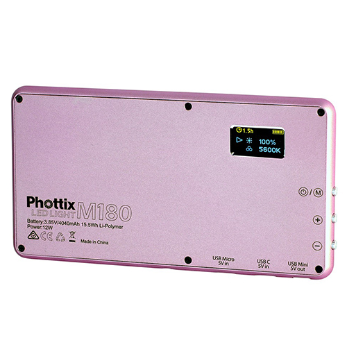 Phottix M180 LED & Powerbank - Rose Gold