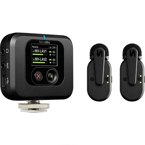 Shure MoveMic Two Receiver Kit Two-Channel Wireless Lavalier Microphone System With Receiver
