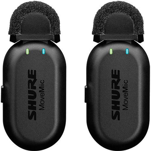 Shure MoveMic Two Receiver Kit Two-Channel Wireless Lavalier Microphone System With Receiver
