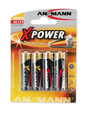 Ansmann X Power 4 x AA batteries 1.5V