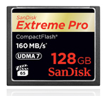 Sandisk 128GB Extreme Pro 160 MBs Compact Flash