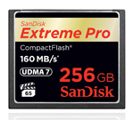 Sandisk 256GB Extreme Pro 160 MBs Compact Flash