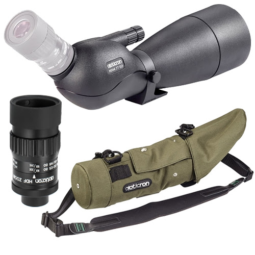 Opticron MM4 77 GA ED Angled Scope with 40862 HDF T Zoom and Green Stay-On Case