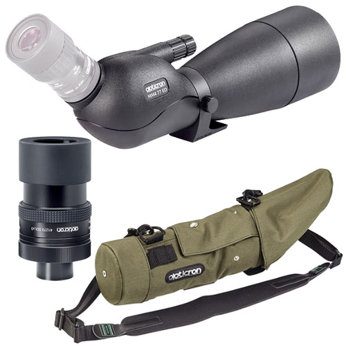 Opticron MM4 77 GA VHD Angled Scope with SDL v4 Zoom and Green Stay-On Case