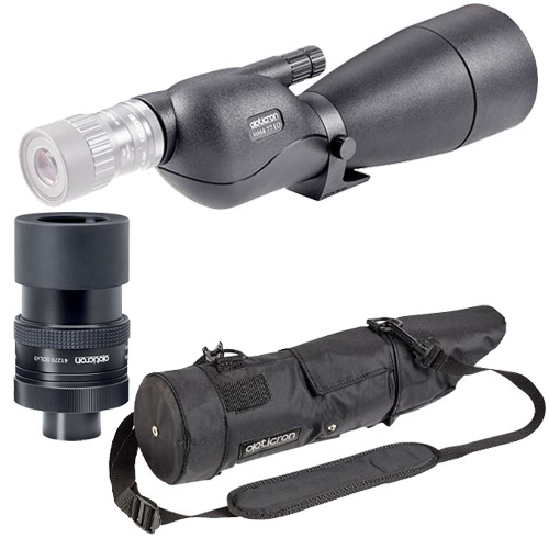 Opticron MM4 77 GA VHD Straight Scope with SDL v4 Zoom and Black Stay-On Case