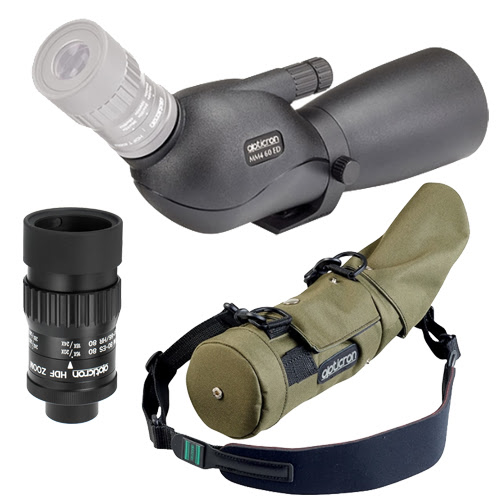 Opticron MM4 60 GA ED Angled Body with HDF Zoom Eyepiece and Green Stay-on-Case