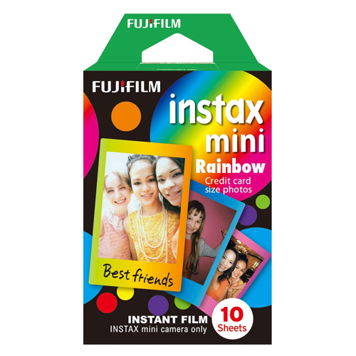 Fujifilm Instax Mini Instant Photo Film - Rainbow, 10 Shot Pack