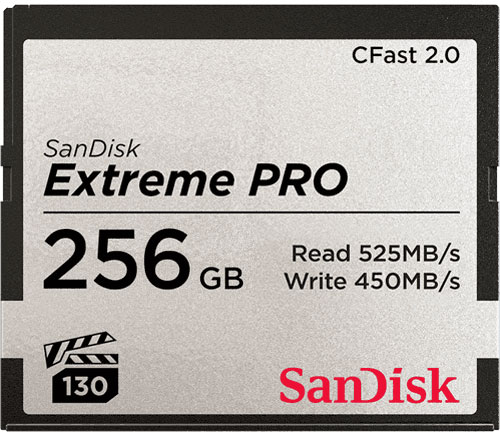 SanDisk Extreme PRO 256GB CFast 2.0 Card