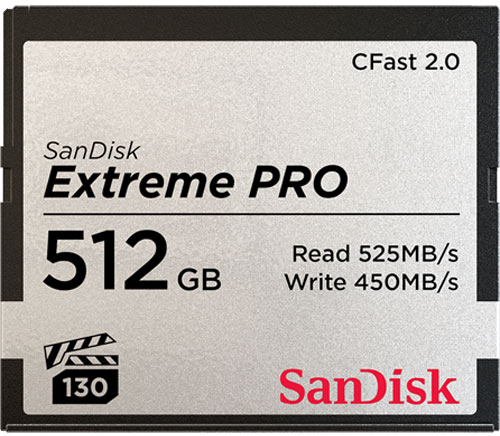 SanDisk Extreme PRO 512GB CFast 2.0 Card