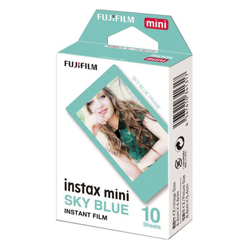 Fujifilm Instax Mini Instant Photo Film - Sky Blue, 10 Shot Pack