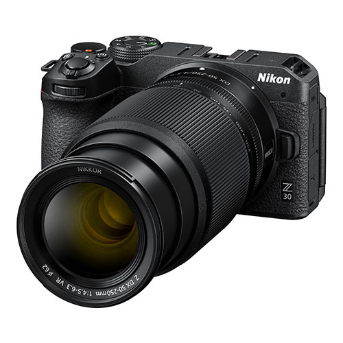 Nikon Z30 with NIKKOR Z 16-50mm and 50-250mm lenses