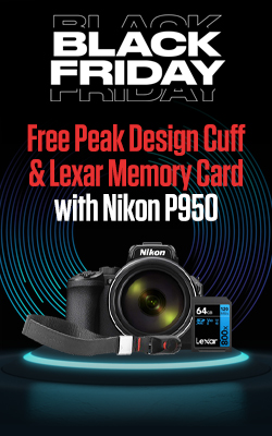 Free Peak Design Cuff and Lexar Memory Card with the Nikon P950