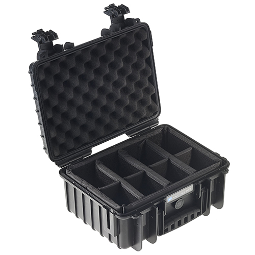B&W Outdoor-Case Type 3000 with Dividers - Black