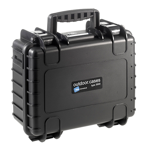 Photos - Camera Bag B&W Outdoor-Case Type 3000 with Foam Insert - Black 3000/B/SI