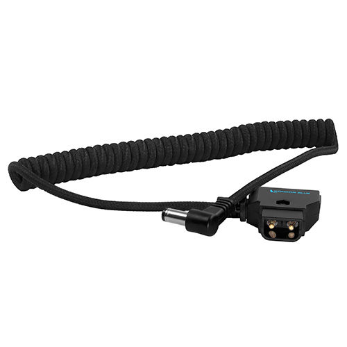 Kondor Blue D-Tap to DC Right Angle Coiled Cable - Raven Black