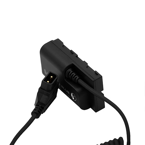 Kondor Blue D-Tap to Sony L-Series NPF Dummy Battery Cable - Raven Black