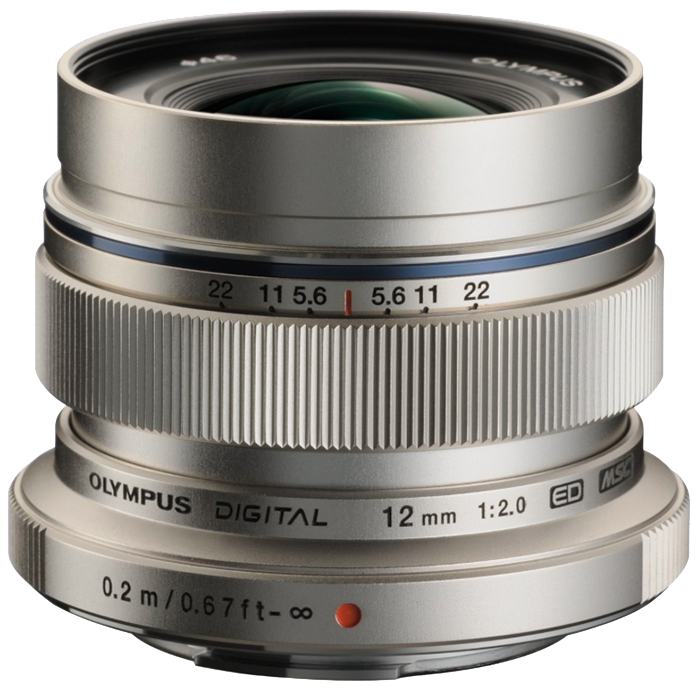 Olympus 12mm f2.0 ZUIKO Digital ED Micro Four Thirds lens - Silver