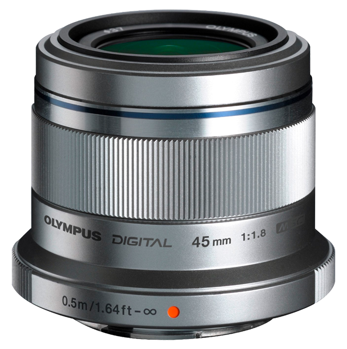 Olympus 45mm f1.8 ZUIKO Digital Micro Four Thirds lens  - Silver