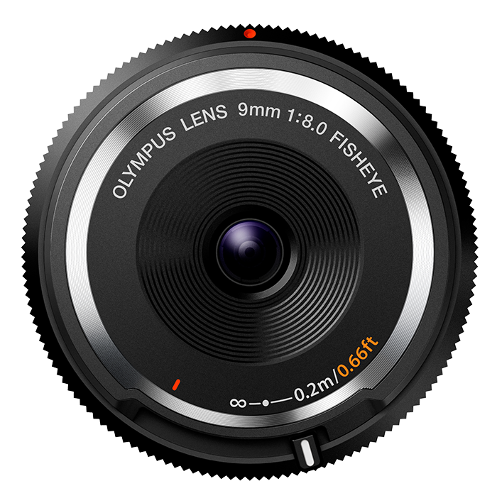 Olympus 9mm F8 Fisheye Body Cap Lens  - Black