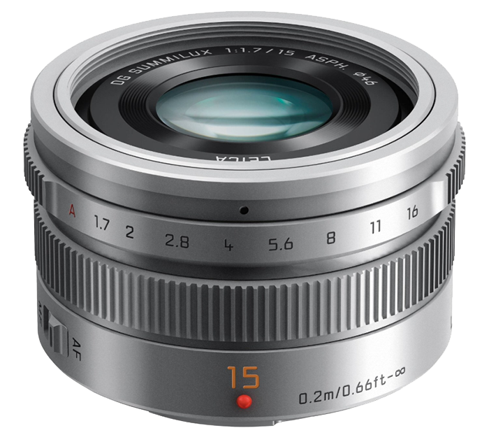 Panasonic 15mm f1.7 Leica Summilux DG ASPH Micro Four Thirds Lens - Silver - NO LONGER AVAILABLE