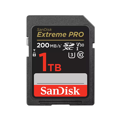 SanDisk Extreme Pro SDXC Memory Card 200MB/s UHS-I Class 10 U3 V30 with RescuePro Deluxe - 1TB