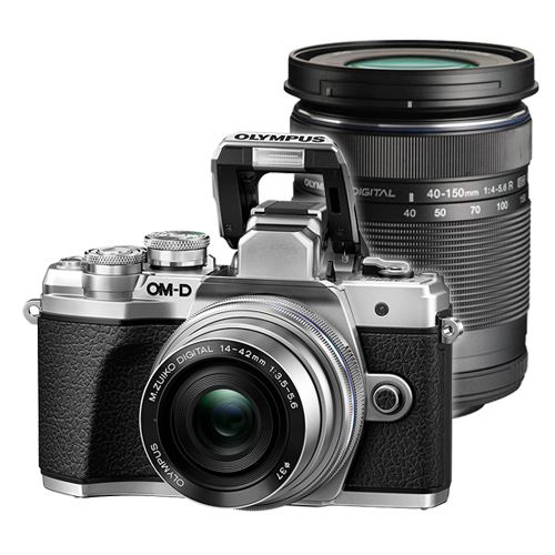 Ever Ready Leather Camera Case and Strap MG1349 White MegaGear Olympus OM-D E-M10 Mark III 14-42mm with Battery Access 